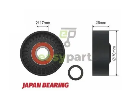 Ролик ручейкового ремня NTY RNK-VW-015