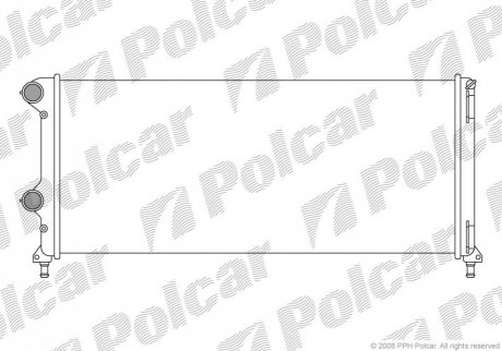 Радіатор Fiat Doblo 1.9JTD 05/01- (+AC) Polcar 304008A5