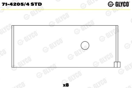 Шатунный подшипник Glyco 71-4205/4 STD