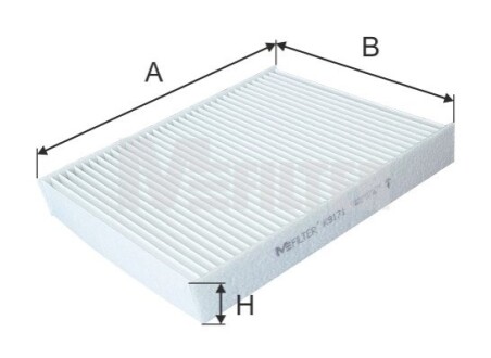 Фільтр салону Toyota Camry 17-/ Corolla 18-/ Rav 4 18- M-FILTER K9171