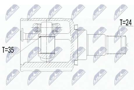 ШАРНИР РАВНЫХ УГЛОВЫХ СКОРОСТЕЙ NTY NPW-CT-124