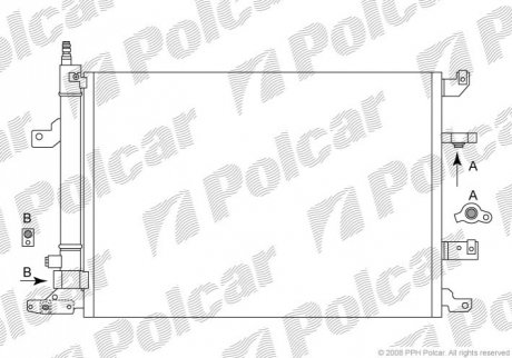 Радиатор кондиционера Polcar 9080K8C2S