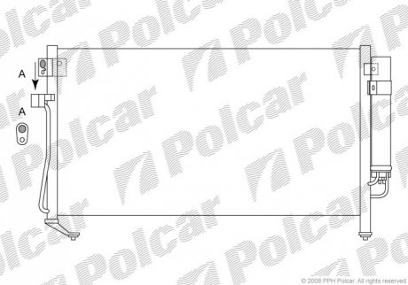 Радиатор кондиционера Polcar 7241K8C2