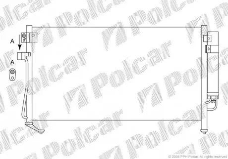 Радиатор кондиционера Polcar 7241K8C2
