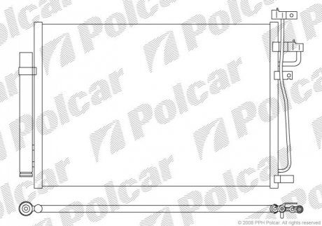 Радиатор кондиционера Polcar 5565K8C2
