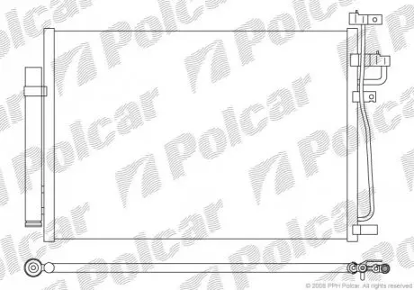 Радіатор кондиціонера Polcar 5565K8C2