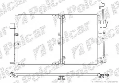 Радіатор кондиціонера Chevrolet Captiva Opel Antara 2.0D/2.2D 07.06- Polcar 5565K8C1