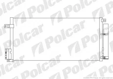 Радіатор кондиціонера Polcar 5558K8C2