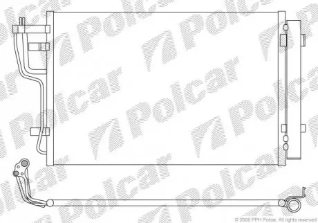 Радиатор кондиционера Polcar 4114K8C1