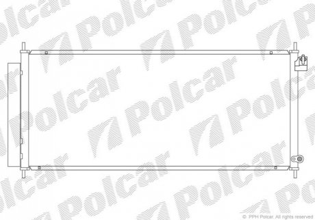 Радиатор кондиционера Polcar 3835K8C2