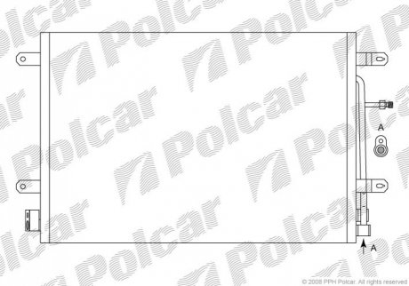 Радіатор кондиціонера Polcar 1335K8C1S