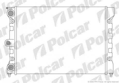 Радіатор VW Golf/ Jetta / Passat II 82-88, Polo II 81-83 Polcar 953408-1