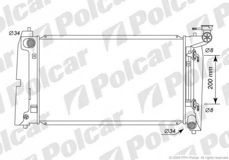 Радиатор охлаждения Polcar 811308-3 (фото 1)
