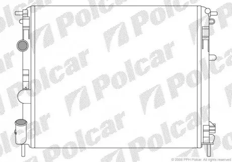 Радіатор Dacia Logan 1.5dCi 07- /Renault Sandero 1.5dCi 10- Polcar 606008-6