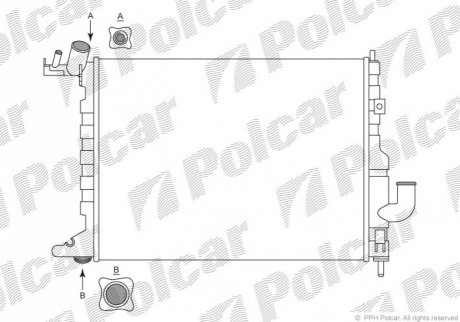 Радиатор охлаждения Polcar 551608A5