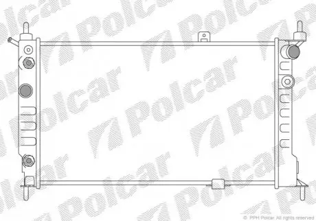 Радіатор охолодження Polcar 550708A7