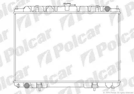 Радіатор охолодження Nissan X-Trail I 2.2D 06.01-01.13 Polcar 274608-5