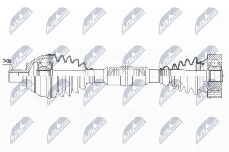 ПОЛУОСЬ NTY NPW-VW-181