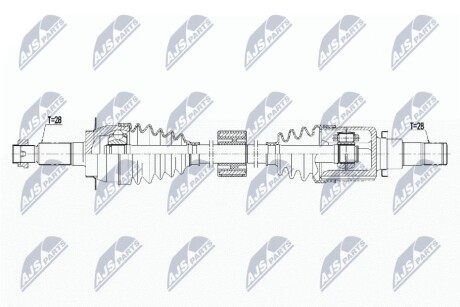 ПОЛУОСЬ NTY NPW-SU-044