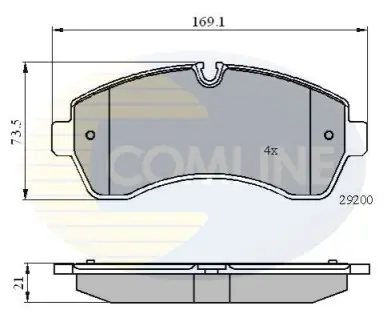 - Гальмівні колодки до дисків Comline CBP01569