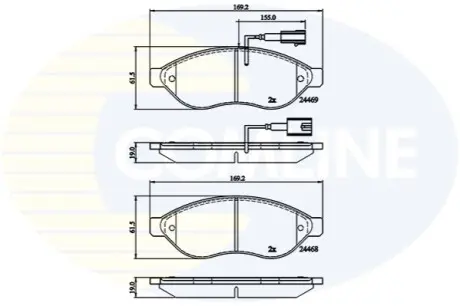 - Гальмівні колодки до дисків Comline CBP12227