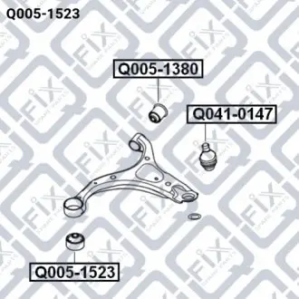 САЙЛЕНТБЛОК ЗАДН ПЕРЕД РЫЧАГА Q-fix Q0051523