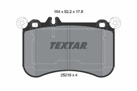 Фото колодки тормозные дисковые TEXTAR 2521902 Колодки тормозные дисковые TEXTAR 2521902