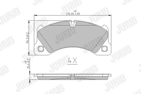 VW Тормозные колодки передн.Touareg 10-,Porsche Cayenne 07- Jurid 573329J