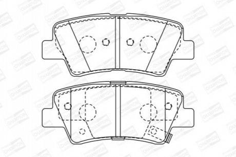 Колодки тормозные дисковые задние HYUNDAI ACCENT IV (RB) 10-, ACCENT IV Saloon (CHAMPION 572629CH