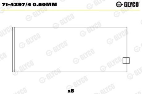 Підшипник ковзання Glyco 71-4297/4 0.50MM (фото 1)