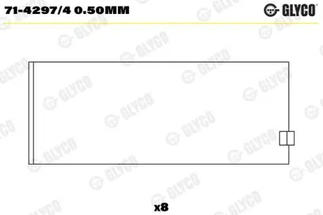 Подшипник скольжения Glyco 71-4297/4 0.50MM