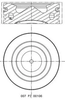 Поршень двигателя MAHLE / KNECHT 007 PI 00106 001