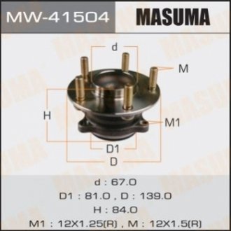 Ступиця колеса заднього в зборі з підшипником Mazda 3 (13-16) (с ABS) M MASUMA MW41504 (фото 1)