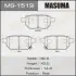 Колодка тормозная задняя Toyota Auris (08-12), Corolla (08-16), Prius (09-), Yar MASUMA MS1519 (фото 1)