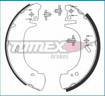 Гальмiвнi колодки барабаннi TOMEX 2089