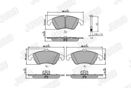 Гальмівні колодки Mercedes C / Cls / E / SLK Jurid 573291J