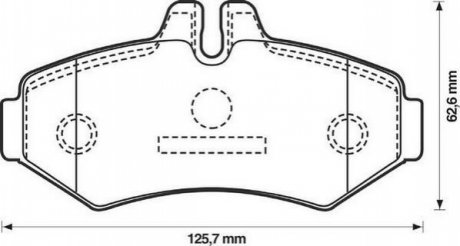 DB колодки гальмівні задні SPRINTER 95- Jurid 571950J (фото 1)
