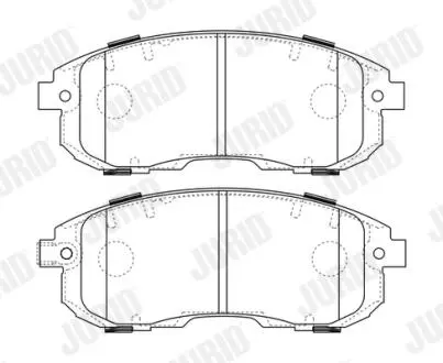 Фото тормозные колодки SUZUKI SX4 / NISSAN CUBE / FIAT SEDICI Jurid 573646J Тормозные колодки SUZUKI SX4 / NISSAN CUBE / FIAT SEDICI Jurid 573646J