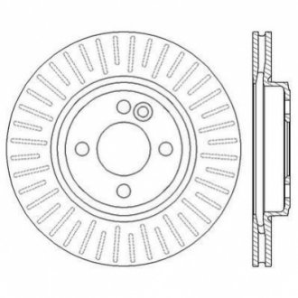 Тормозной диск MINI Cooper (R56,R55,R57,R58,R59) Jurid 562570JC (фото 1)