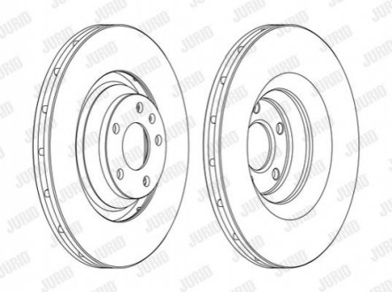 VW Диск гальмівний передн.Audi A6 04- Jurid 562506JC1