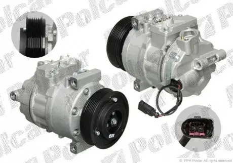 Компрессор кондиционера (Новый) Polcar 1334KS-1