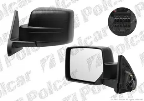 Фото зеркало наружное правый Polcar 342552 Зеркало наружное правый Polcar 342552