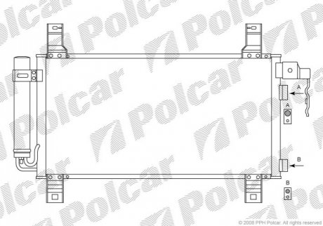 Радиатор кондиционера Polcar 4519K8C1