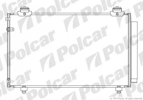 Радіатор кондиціонера Polcar 8186K81K (фото 1)