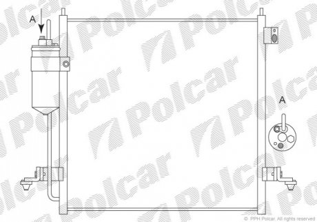 Радиатор кондиционера Polcar 5279K81K