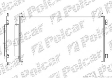 Радиатор кондиционера Polcar 3877K81K (фото 1)