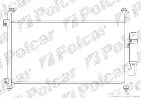 Радиатор кондиционера Polcar 3828K83K