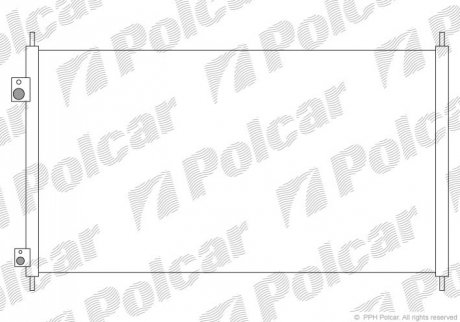 Радиатор кондиционера Polcar 3825K83K