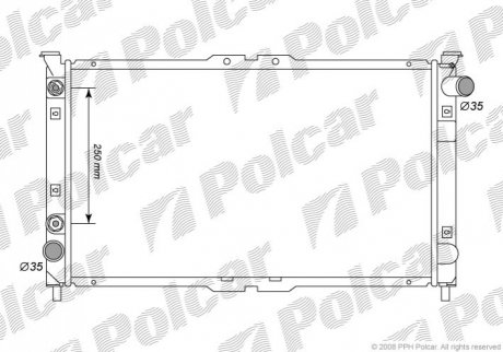 Радіатор охолодження Polcar 457708-2 (фото 1)