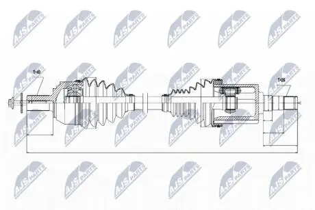 Полуось NTY NPW-VV-022